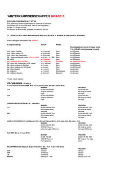 Dossier kampioenschappen