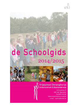 schoolgids 2014-2015 vrije school christophorus.definitief1