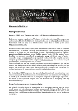 juli 2014 - Werkgroep 18e Eeuw