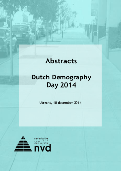 Book of Abstracts Dutch Demography Day 2014