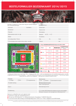 Download "Bestelformulier seizoenkaart 2014/2015"