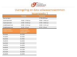 Klik hier voor de data van de eerste lessenreeks van 2015.