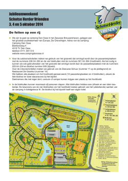 Jubileumweekend Schotse Herder Vrienden 3, 4 en 5 oktober 2014