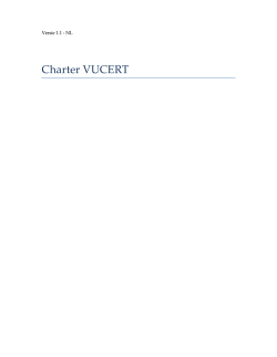 Charter VUCERT - Vrije Universiteit Amsterdam
