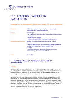 Sanctiebeleid - A+O fonds Gemeenten