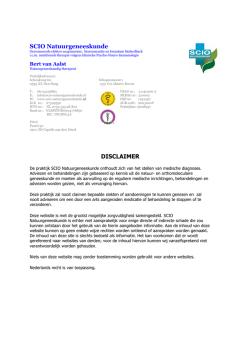 SCIO disclaimer - SCIO Natuurgeneeskunde