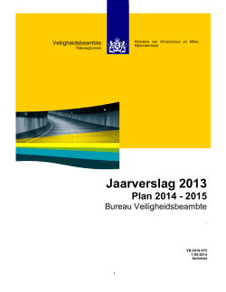 Jaarverslag Bureau Veiligheidsbeambte 2013