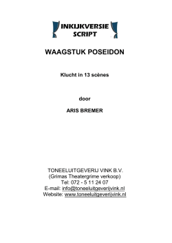 WAAGSTUK POSEIDON - Toneeluitgeverij Vink