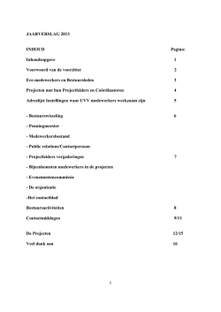 Jaarverslag 2013 [pdf] - Unie Van Vrijwilligers Nederland