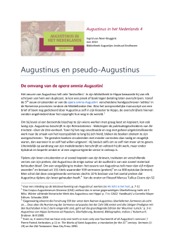 Augustinus en pseudo-Augustinus - Augustijns Instituut Eindhoven