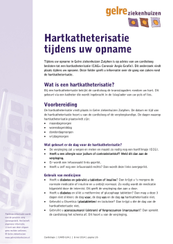 Hartkatheterisatie tijdens uw opname Zutphen (CARD-534.1)