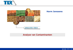 Harm Janssens Analysis of Contaminants