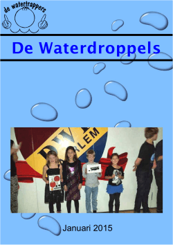 2015 januari - De Waterdroppels