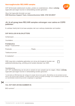 Download het aanvraagformulier voor een RELVAR sample.