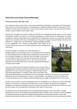 Historische canon Korps Commandotroepen