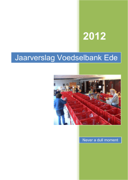 jaarverslag 2012 - Voedselbank Ede