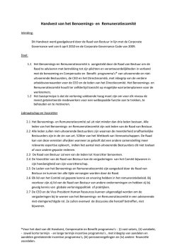 Handvest van het Benoemings- en Remuneratiecomit&eacute;