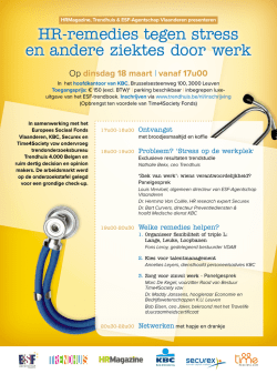 HR-remedies tegen stress en andere ziektes door werk