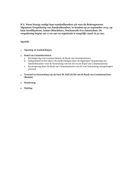Agenda en toelichting BAVA 30-9-2014