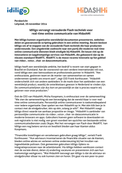 Idiligo vervangt verouderde Flash techniek voor real-time