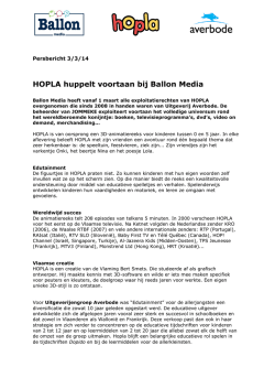 HOPLA huppelt voortaan bij Ballon Media