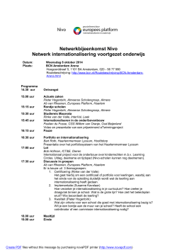 Programma - Europees Platform