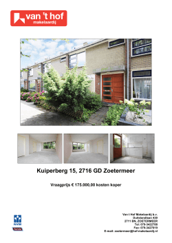 Kuiperberg 15, 2716 GD Zoetermeer
