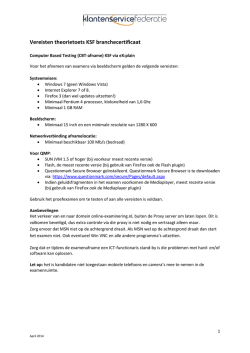 Vereisten theorietoets KSF branchecertificaat