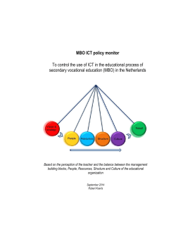 MBO ICT policy monitor - TU Delft Institutional Repository