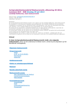 Jurisprudentienieuwsbrief Bestuursrecht 2014, afl. 29