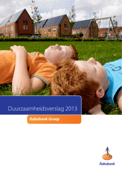 Duurzaamheidsverslag 2013
