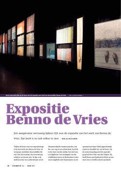 Expositie Benno de Vries