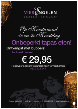 Poster Kerst.indd - Restaurant de Vier Engelen