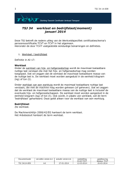 TSJ 34 werklast en bedrijfslast(moment) januari 2014