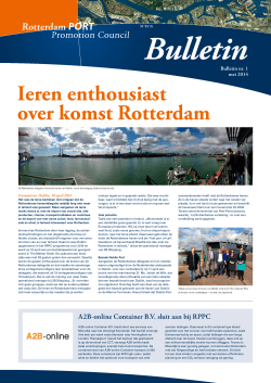 Bulletin nr 1 2014 - Rotterdam Port Promotion Council