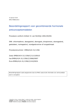 Beoordelingsrapport voor gecombineerde hormonale - CBG-MEB