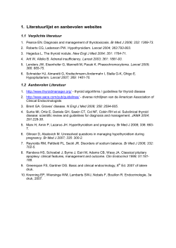 Literatuurlijst COIG Endocrinologie 16 september 2014