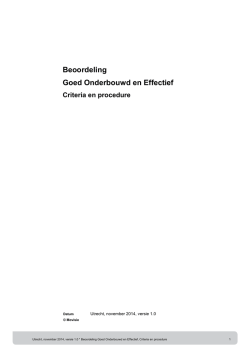 Beoordeling Goed Onderbouwd en Effectief