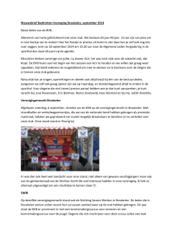 bvb nieuwsbrief september 2014 - Badminton Vereniging Breukelen