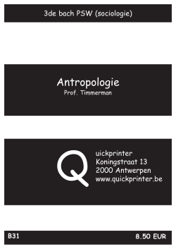 B31 Antropologie : Timmerman