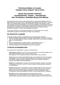 Documentair materiaal - Erfgoedcel Waasland