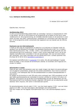 t.a.v. bedrijven Aardbeiendag 2015 14 oktober 2014 wsk141007