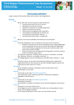 Website PharmCare 2015 abstract-instructions - NL