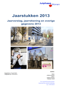 Jaarstukken 2013 - Jutphaas Wonen