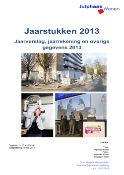 Jaarstukken 2013 - Jutphaas Wonen