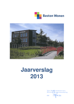 Jaarverslag 2013