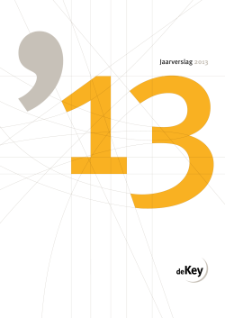 Jaarverslag 2013 - Woonstichting De Key
