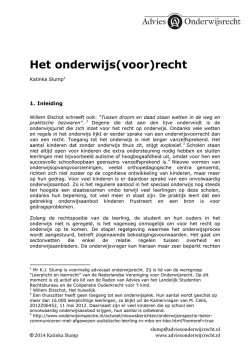 Het onderwijs(voor)recht