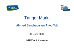 Presentatie Theo Wit namens Tanger Supermarkt