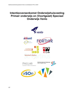 Intentieovereenkomst MFA/BMV Arcen en Velden